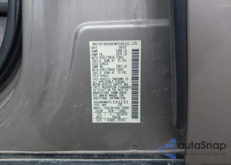 2007 Nissan Xterra S from USA, damaged, VIN 5N1AN08W37C535231